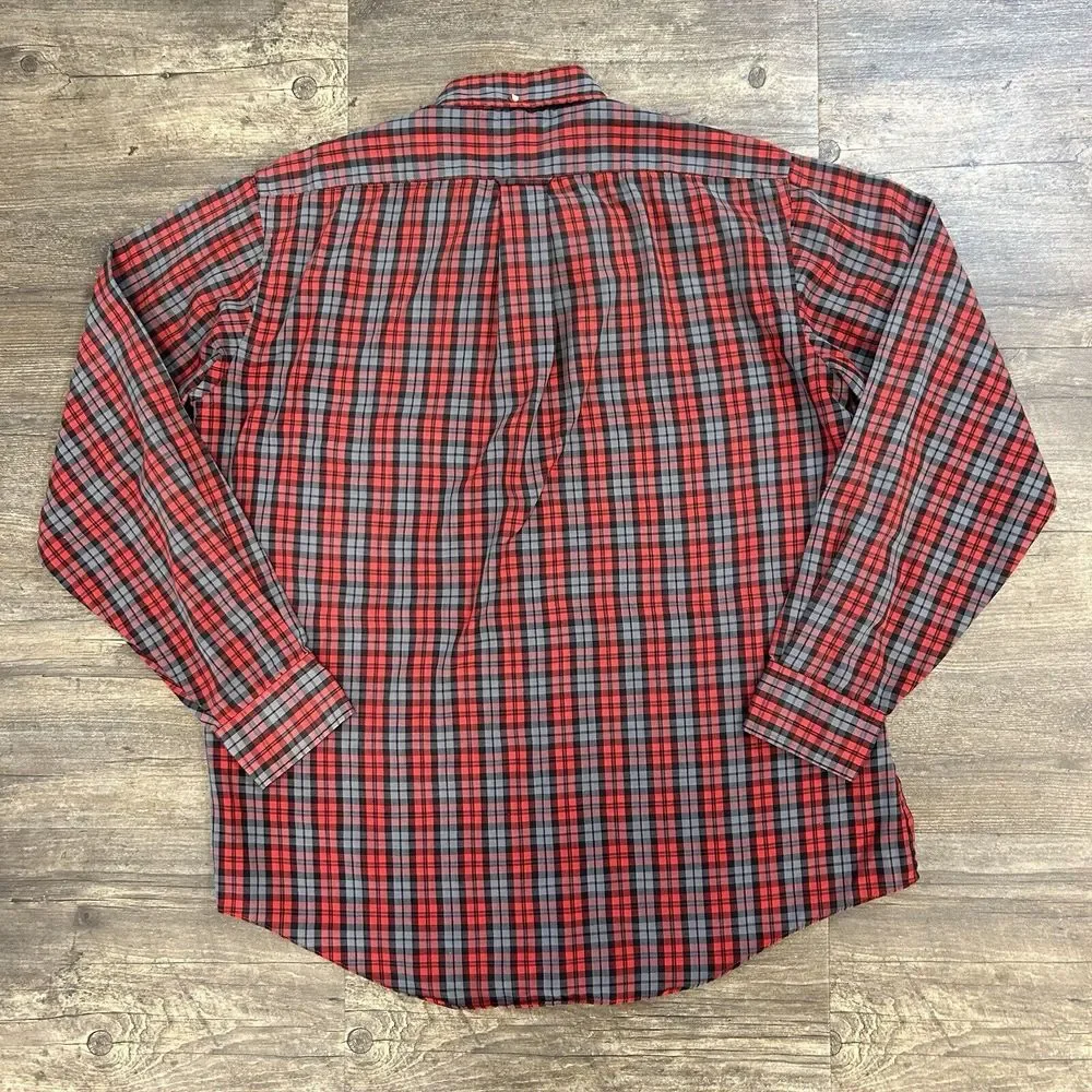 Vintage Levis Colorgraphs Button‎ Down Shirt Men Size Large Plaid 80's (73)